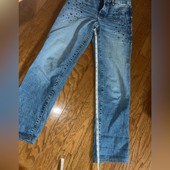 Zara Rhinestone Bling Rhinestone Jeans size 0 - Picture 7 of 8